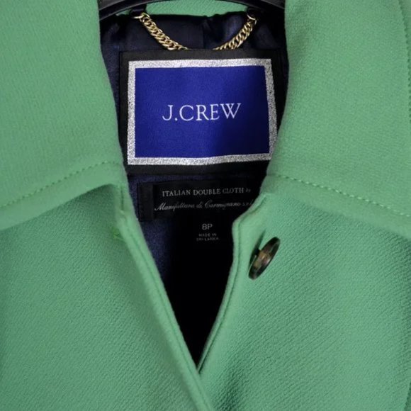 J Crew Double Cloth Italian Wool Classic Lady Day Coat with Thinsulate - Picture 4 of 8